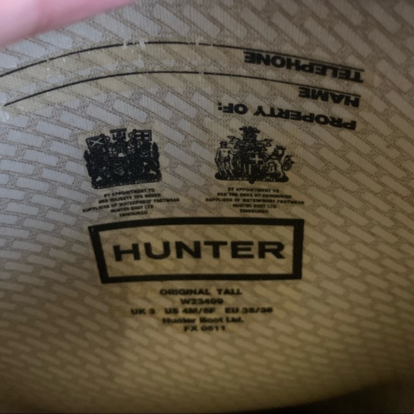 Hunter rain boots size M4/F5 - Picture 4 of 4